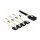 Kabel Mini SAS SFF-8087 > 4 x SATA 7 Pin 1 m Metall