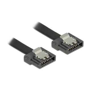 Delock SATA 6 Gb/s Kabel 70 cm schwarz FLEXI