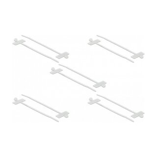 Delock Kabelbinder mit Beschriftungsfeld L 100 x B 2,5 mm weiß 10 Stück