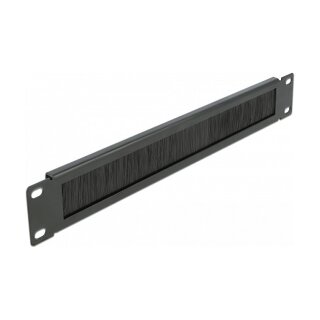 19" Kabelmanagement Bürstenleiste 1 HE schwarz