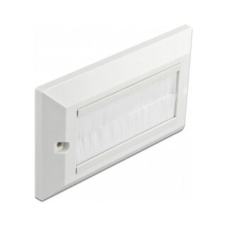 Delock Kabelmanagement Abdeckblende 146 x 86 mm mit weißen Bürstenstreifen