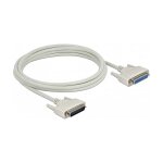 Delock Serielles Kabel D-Sub 25 Stecker zu Buchse 3 m
