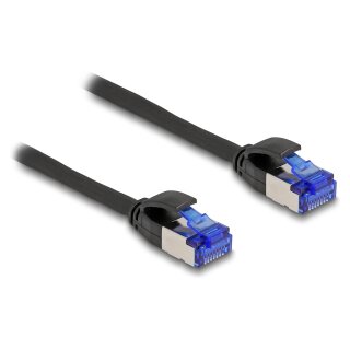 Delock RJ45 Netzwerkkabel Cat.6A S/FTP Slim 1 m schwarz