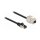 Delock Kabel RJ45 Stecker zu Keystone Modul RJ45 Buchse Cat.6A 25 cm schwarz