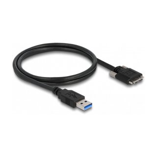 Delock USB 5 Gbps Kabel Typ-A Stecker zu Typ Micro-B Stecker mit Schrauben 1 m