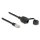 Delock Kabel RJ50 Stecker zu RJ50 Buchse zum Einbau mit Verschlusskappe IP67 staub- und wasserdicht 20 cm