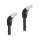 Delock RJ45 Netzwerkkabel Cat.6A S/FTP 45° nach unten gewinkelt 0,5 m schwarz