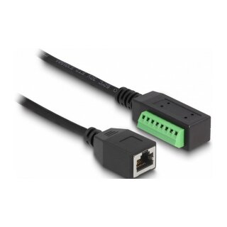 Delock RJ45 Kabel Cat.5e Buchse zu Terminalblock Adapter 21,5 cm