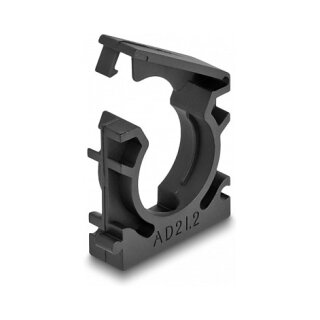 Delock Kabelschlauchhalter mit Verschlussclip 21,2 mm 4 Stück schwarz