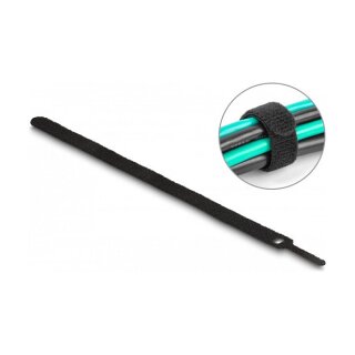 Delock Klett-Kabelbinder L 300 x B 12 mm schwarz 10 Stück