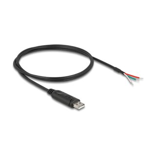 Delock Adapterkabel USB 2.0 Typ-A zu seriell RS-485 3 x offene Kabelenden 1 m