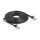 Delock RJ45 Netzwerkkabel Cat.6A Stecker zu Stecker mit robuster Rastnase und Cat.7 Rohflachbandkabel U/FTP 10 m schwarz