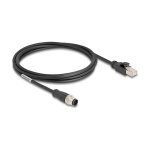 Delock M12 Kabel A-kodiert 8 Pin Stecker zu RJ45 Stecker...