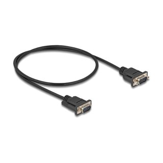 RS-232 Kabel Seriell D-Sub9 Stecker zu Stecker mit schmalem Steckergehäuse 0,5 m