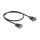 RS-232 Kabel Seriell D-Sub9 Stecker zu Buchse mit schmalem Steckergehäuse 0,5 m