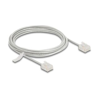 RJ45 Netzwerkkabel Cat.6 UTP Ultra Slim 3 m grau mit kurzen Steckern