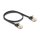Delock RJ45 Netzwerkkabel Cat.6A Stecker zu Stecker mit robuster Rastnase und Cat.7 Rohflachbandkabel U/FTP 0,5 m schwarz