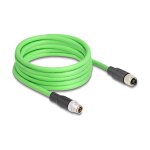 Delock M12 Kabel X-kodiert 8 Pin Stecker zu Buchse PUR...