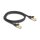 RJ45 Netzwerkkabel mit Geflechtmantel Cat.6A S/FTP Stecker zu Stecker 1 m schwarz