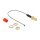 Delock Antennenkabel RP-SMA Buchse zum Einbau Ferritkern zu I-PEX Inc., MHF® I Stecker 1.13 10 cm Gewindelänge 10 mm