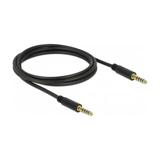 Klinkenkabel 4,4 mm 5 Pin Stecker zu Stecker 2 m schwarz