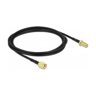 Antennenkabel RP-SMA Stecker zu RP-SMA Buchse LMR/CFD100 2 m low loss