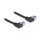 RJ45 Netzwerkkabel Cat.6A S/FTP links gewinkelt 1 m schwarz