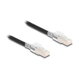 Delock RJ45 Netzwerkkabel Cat.6A S/FTP mit Secure Clips Set 5 m schwarz