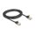 RJ45 Netzwerkkabel Cat.6A Stecker zu Stecker mit robuster Rastnase und Cat.7 Rohflachbandkabel U/FTP 2 m schwarz