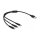 USB Ladekabel 3 in 1 Typ-A zu Lightning™ / Micro USB / USB Type-C™ 30 cm schwarz