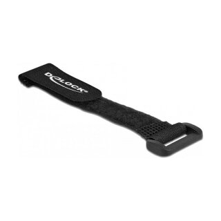 Klett-Kabelbinder mit Schlaufe L 150 x B 20 mm schwarz 5 Stück