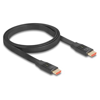 Delock High Speed HDMI Flachbandkabel 48 Gbps 8K 60 Hz 1 m
