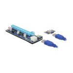 Delock Riser Karte PCI Express x1 > x16 mit 60 cm USB...