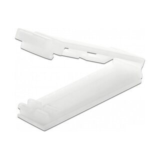 Flachbandkabelhalter mit Verschlussclip selbstklebend natur 10 Stück