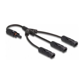DL4 Solar Splitter Kabel 1 x Buchse zu 3 x Stecker 35 cm schwarz