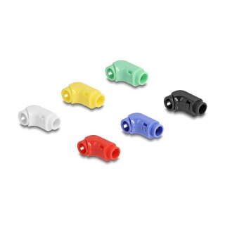 Kabel Clips zum Abwinkeln 12 Stück farblich sortiert