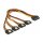 Delock Kabel SATA 15 Pin Strom Stecker mit Einrastfunktion > SATA 15 Pin Strom Buchse 4 x gerade 30 cm