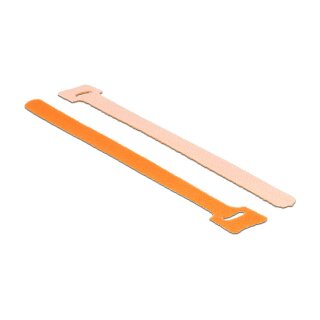 Delock Klett-Kabelbinder L 200 mm x B 12 mm 10 Stück orange
