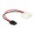 Stromkabel Molex 4 Pin Stecker zu Slim SATA 6 Pin Buchse 15 cm