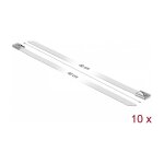 Delock Edelstahlkabelbinder L 400 x B 7,9 mm weiß...