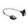 Delock SATA 6 Gb/s Kabel gerade auf unten gewinkelt 20 cm transparent