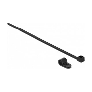 Befestigungsschelle 6,4 mm mit Kabelbinder L 200 x B 3,6 schwarz