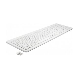 USB Tastatur 2,4 GHz kabellos weiß (flach)