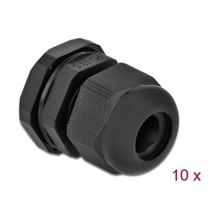 Delock Kabelverschraubung PG13,5 10 Stück schwarz
