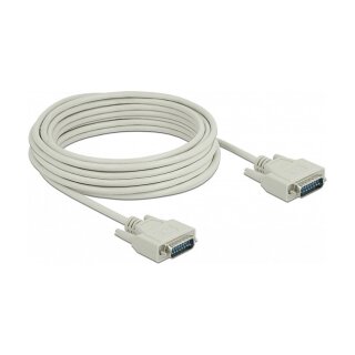 Delock Serielles Kabel D-Sub15 Stecker zu Stecker 10 m