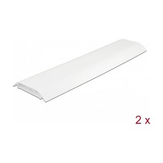 Delock Kabelkanal selbstklebend mit Kabelbefestigung 85 x 10 mm - Länge 300 mm 2 Stück weiß