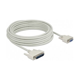 Delock Serielles Kabel D-Sub 25 Stecker zu D-Sub 9 Buchse 10 m