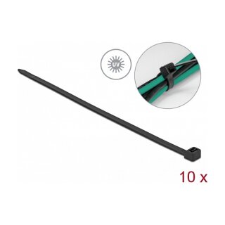 Delock Kabelbinder UV-beständig L 1220 x B 9,0 mm schwarz 10 Stück
