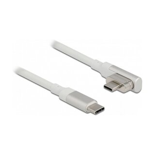 Delock Magnetisches Thunderbolt™ 3 USB-C™ Kabel 4K 60 Hz Stecker zu Stecker gewinkelt 1,20 m