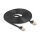 Delock RJ45 Netzwerkkabel Cat.6A Stecker zu Stecker mit robuster Rastnase und Cat.7 Rohflachbandkabel U/FTP 7,5 m schwarz